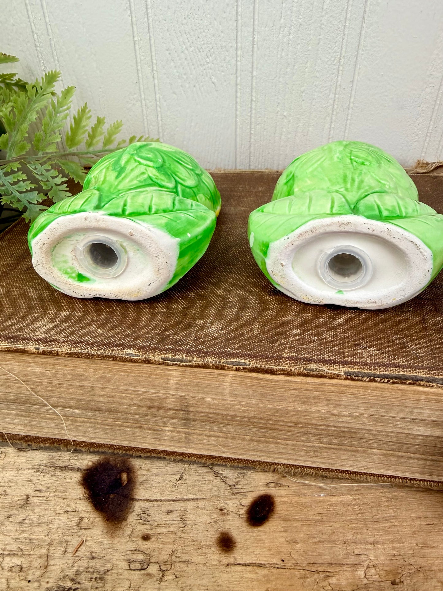 Vintage Ceramic Happy/Sad Sunflower Salt & Pepper Shaker Set