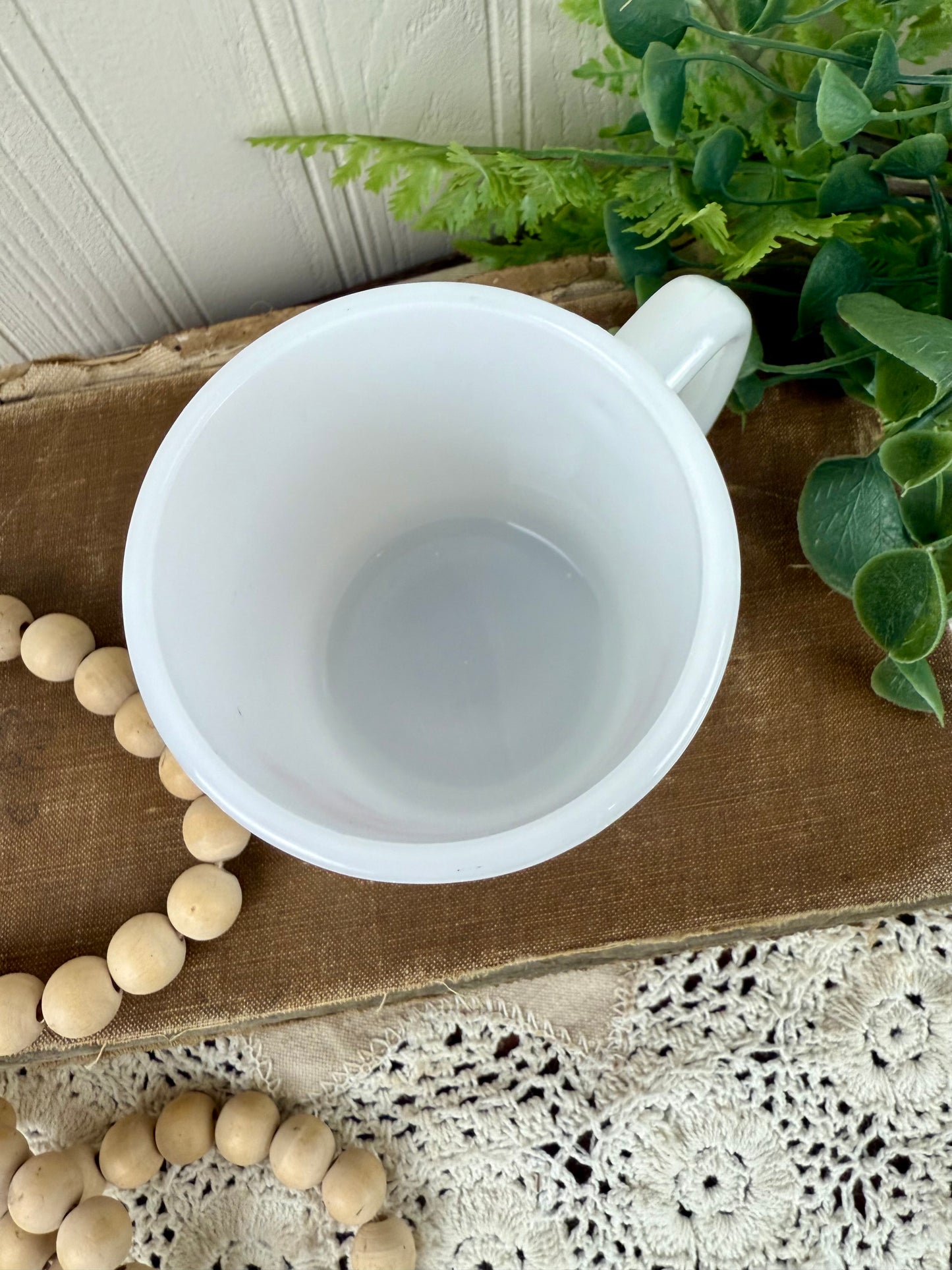 Vintage Milk Glass “I Love Grandma” Mug