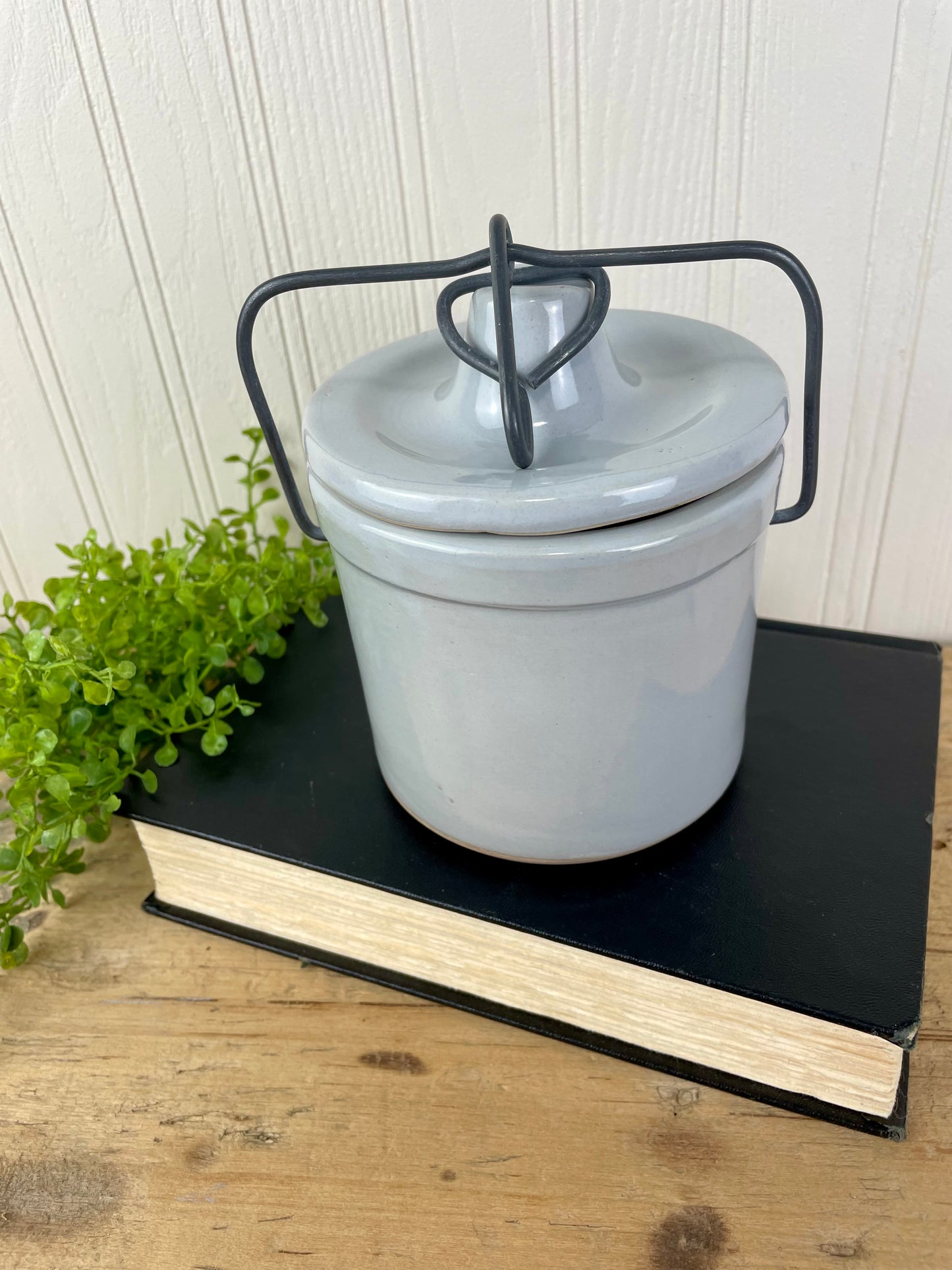 Vintage Wisconsin Homestead Stoneware Cheese Crock
