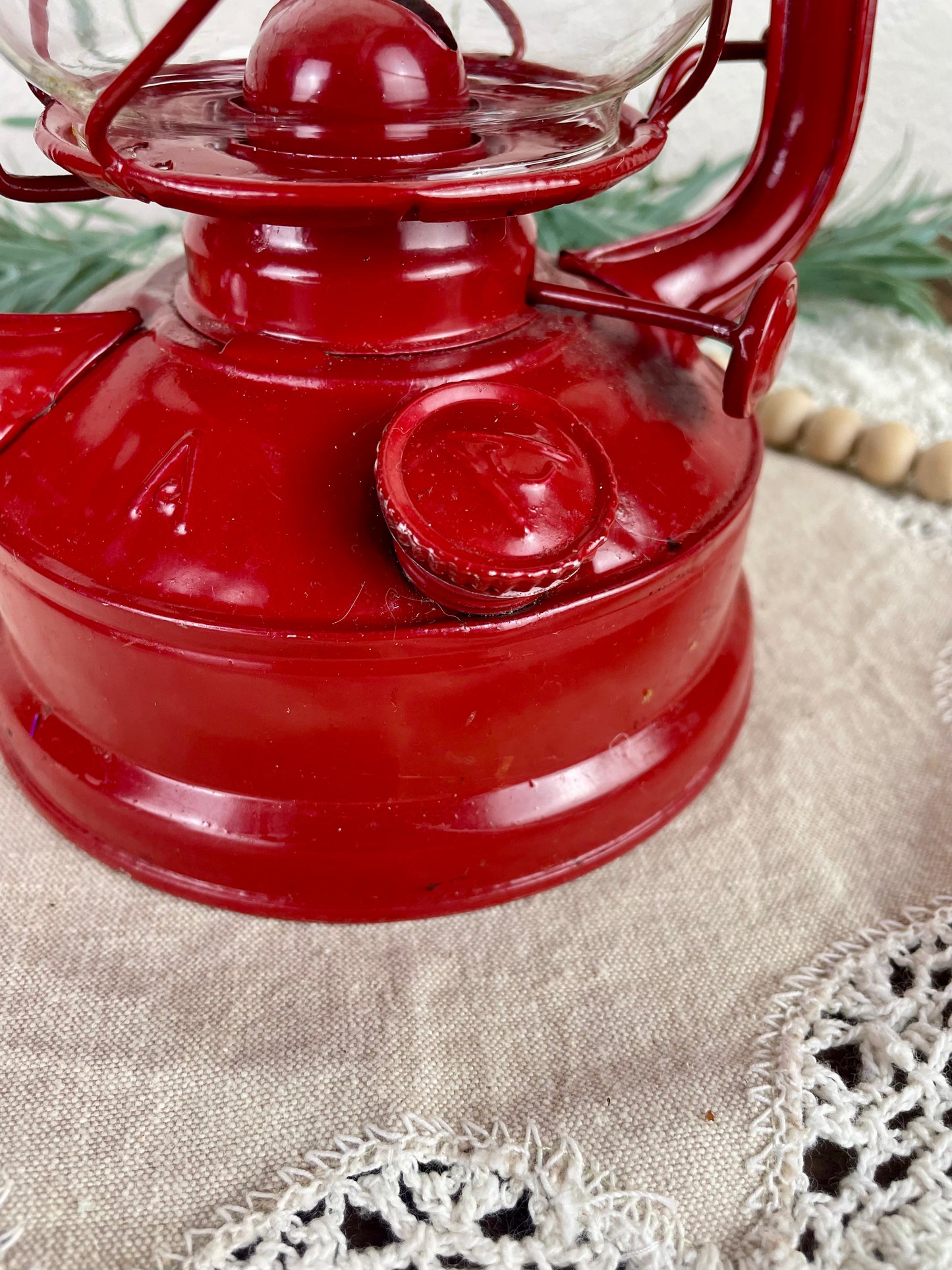 Vintage American Camper Red Kerosene Lantern
