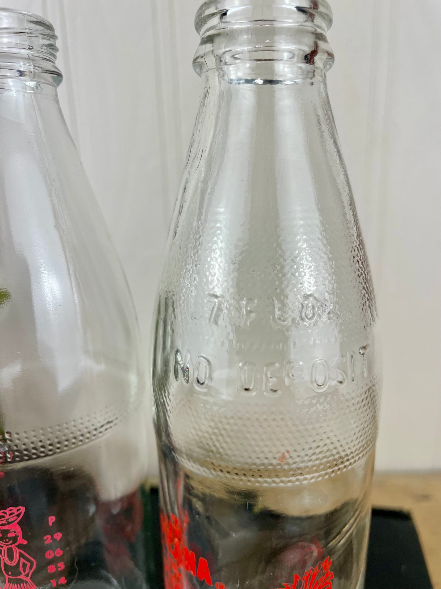 Vintage Set of 3 Glass Tropicana Juice Bottles