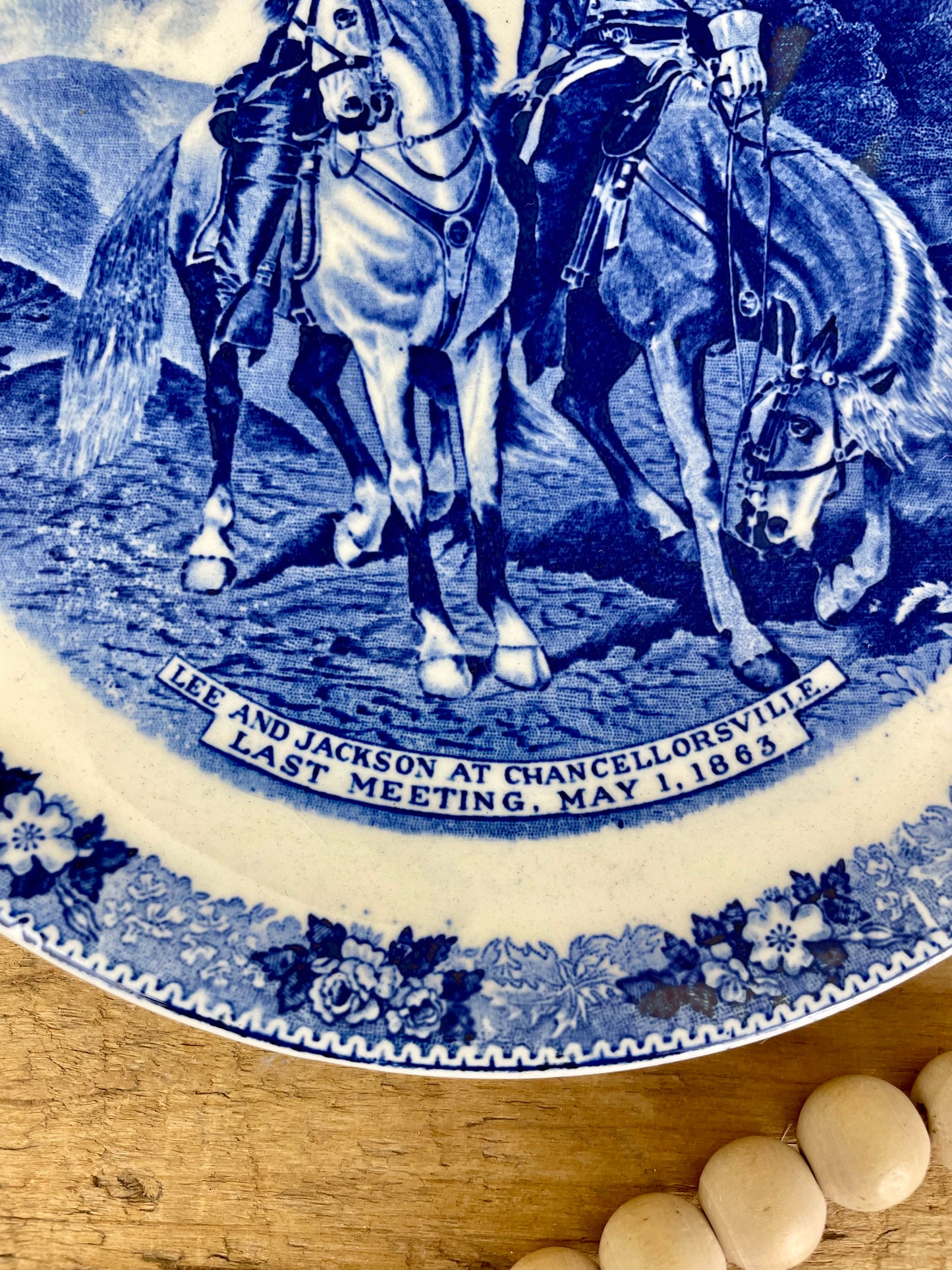 Vintage Blue & White Staffordshire England Collectors Plate