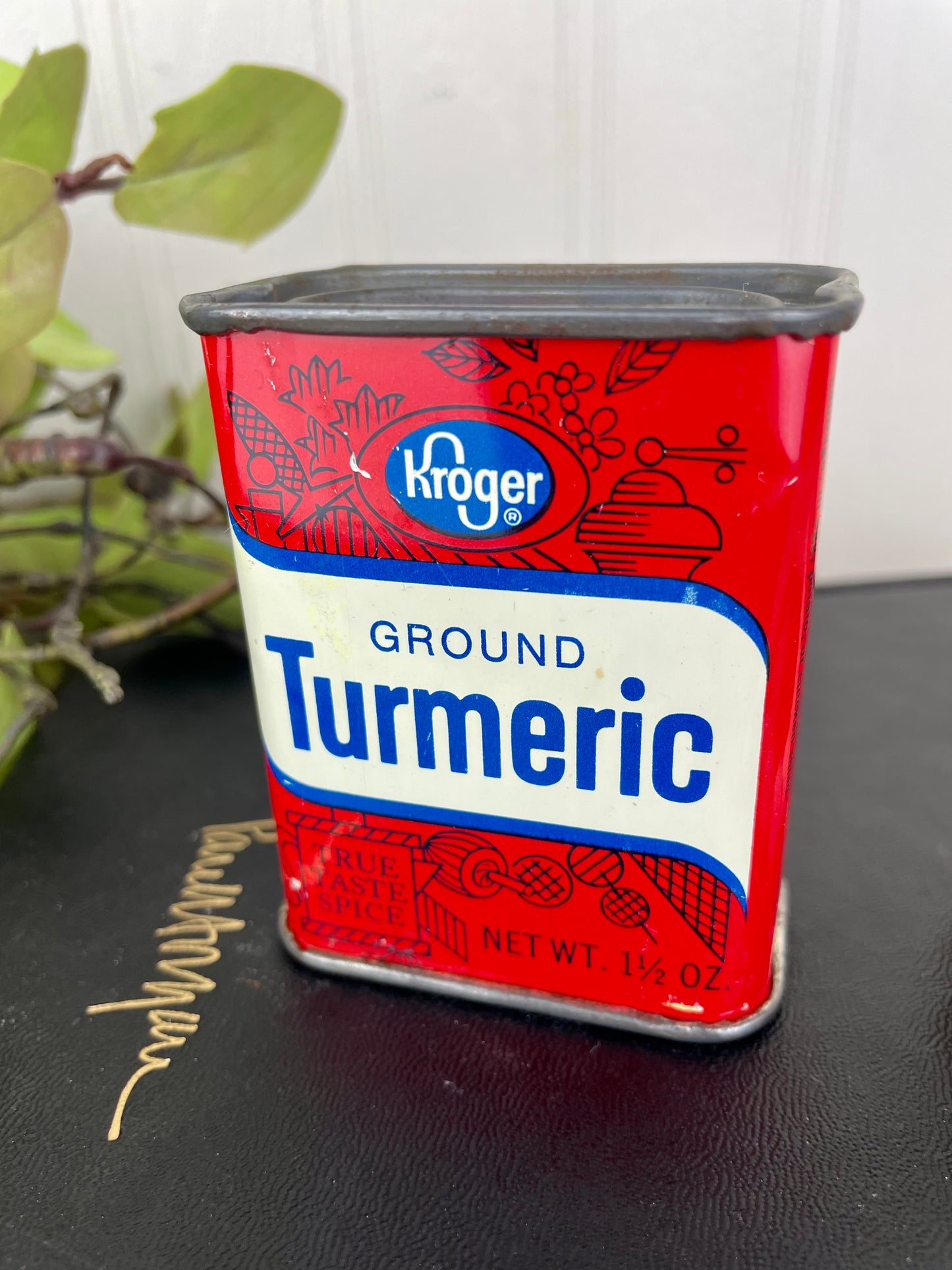 Vintage Kroger Ground Turmeric Spice Tin