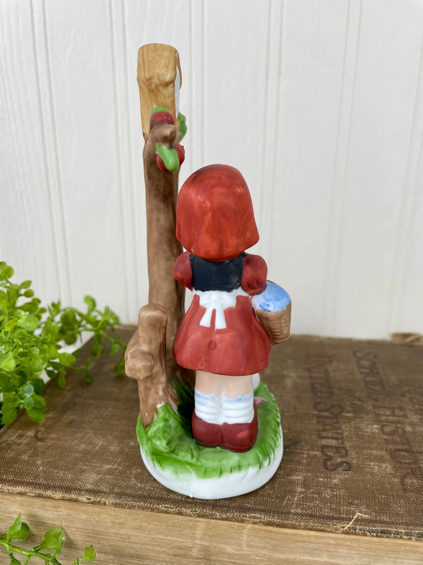 Vintage Mid-Century Ceramic Girl & Ducks Figurine