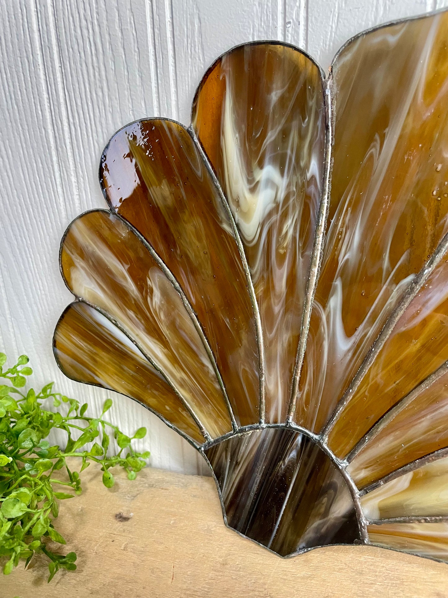 Vintage Handmade Stained Glass Decor Piece