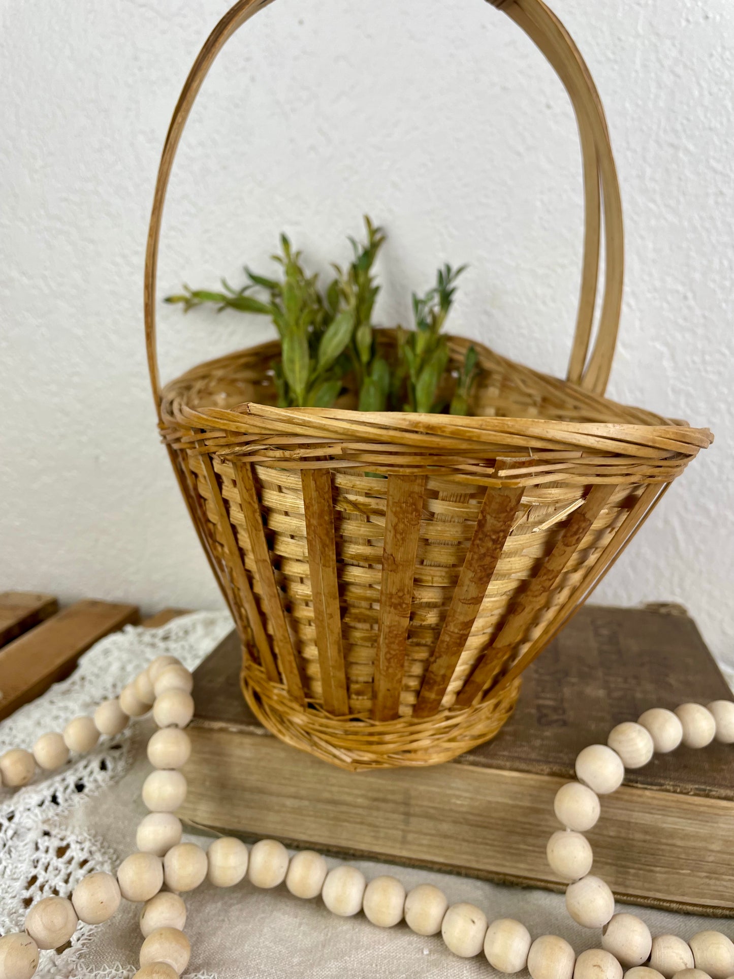 Vintage Basket with Handle