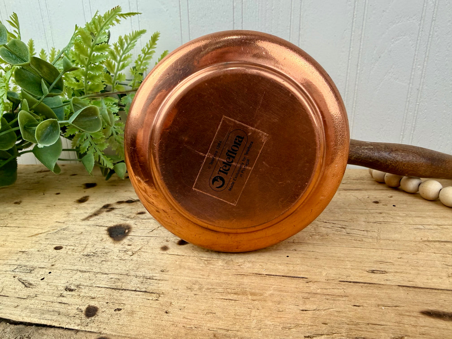 Vintage Le Saucier Copper Pot by Telaflora