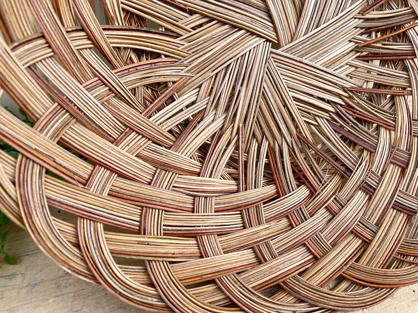 Vintage Hand Woven Oval Basket