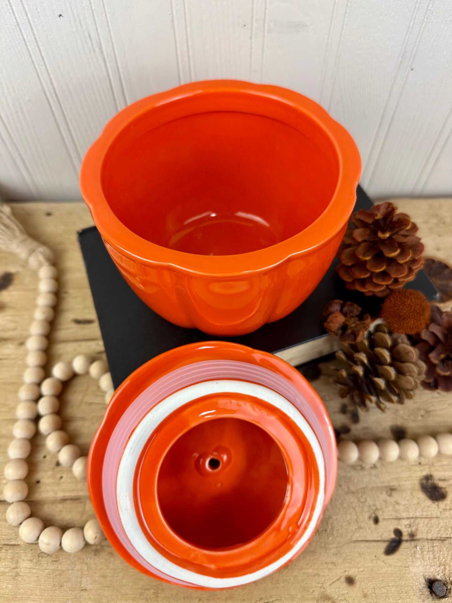 Retro Ceramic Jack-O-Lantern Canister