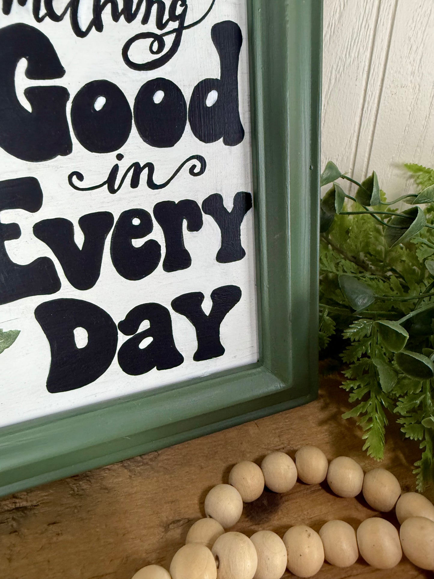 Handmade Upcycled Picture Frame Wall Art- “Find Something Good in Every Day”