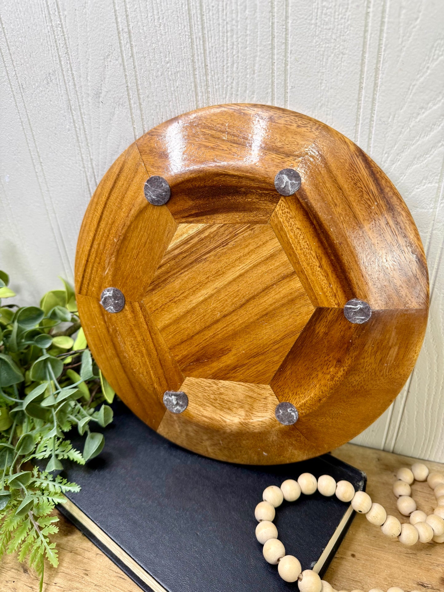 Vintage Handcrafted Hawaiian Monkey Pod Wooden Plate