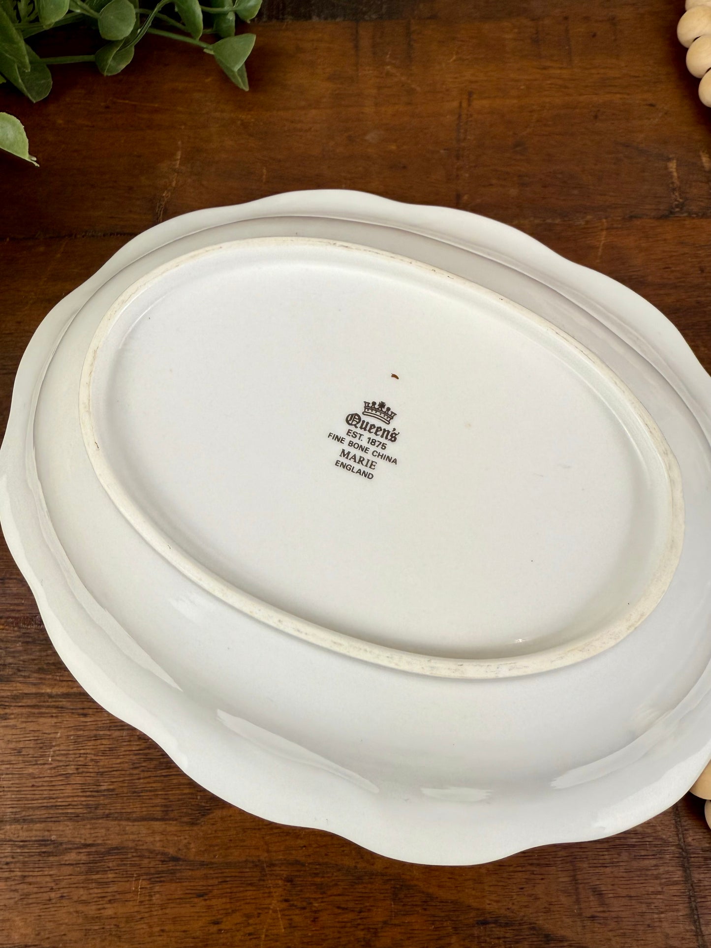 Vintage Queen's Fine Bone China Oval Serving Bowl