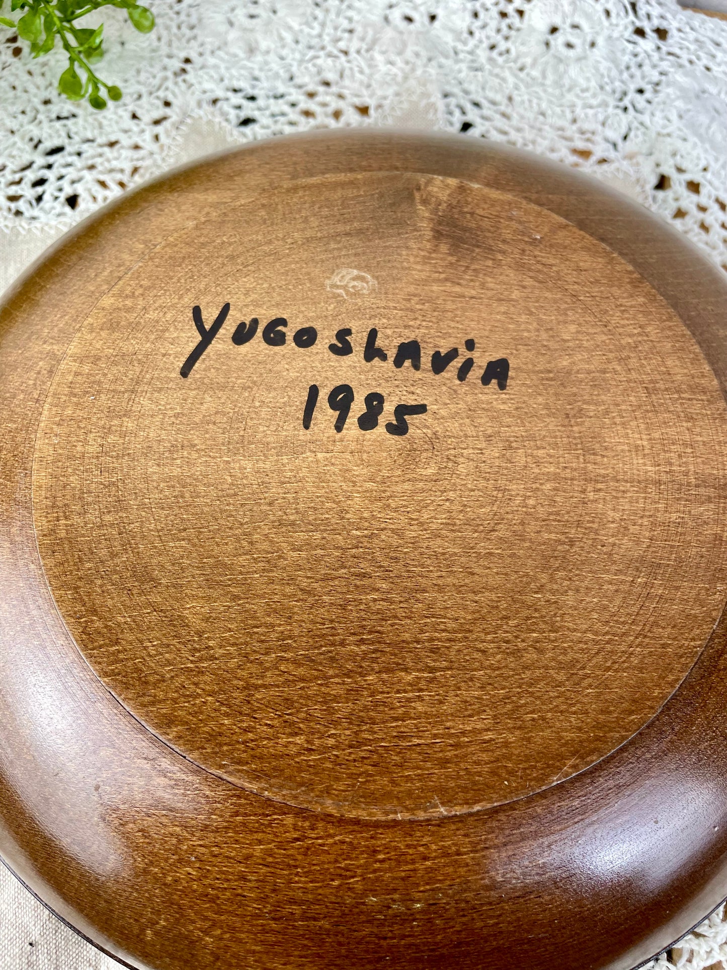 Vintage Hand Carved Wooden Bowl