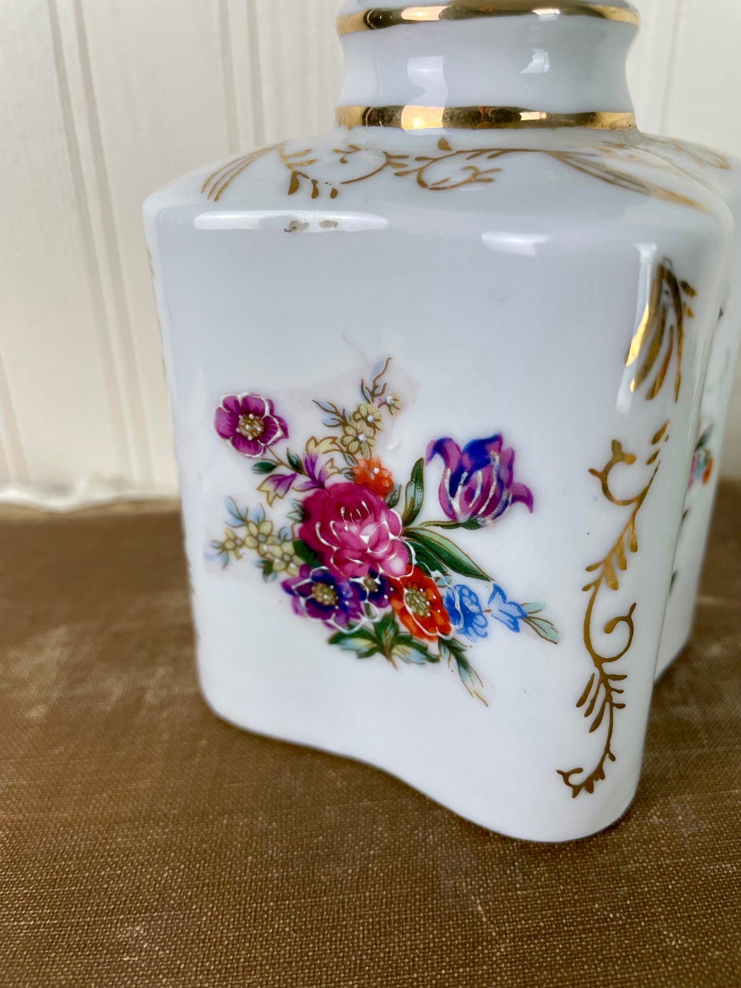 Vintage Hand Painted Japanese Porcelain Perfume Bottle