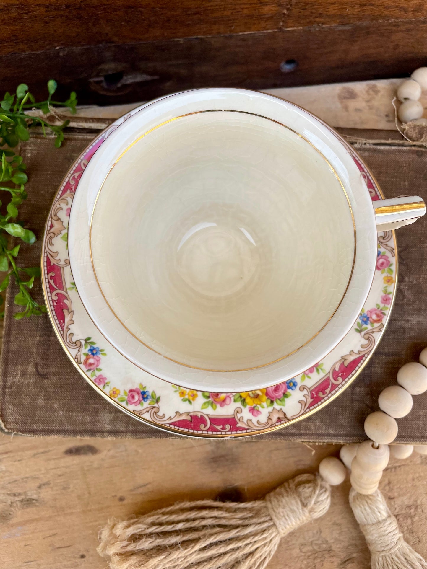 Vintage Edwin Knowles China Teacup & Saucer Set