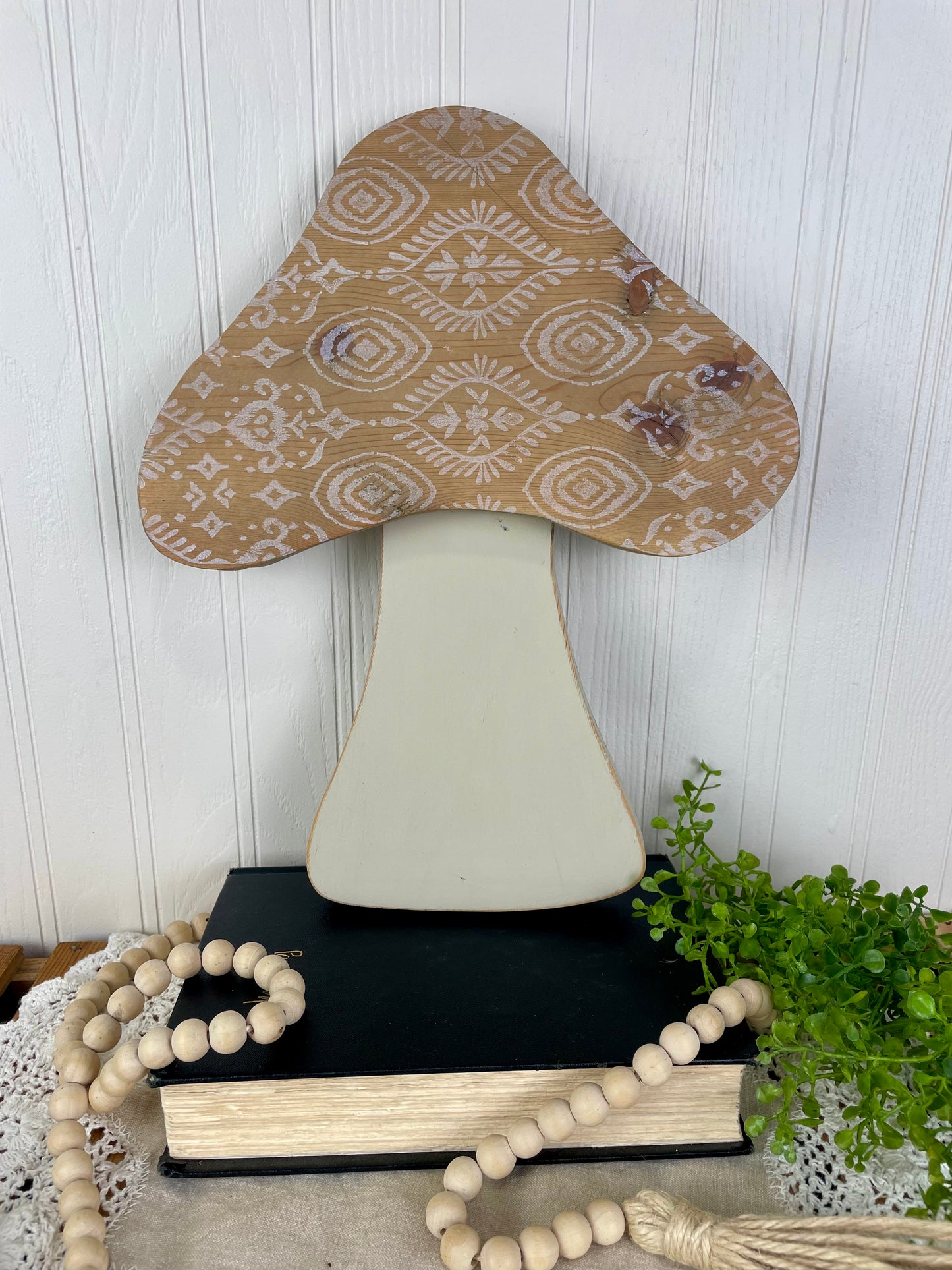Handmade Reclaimed Barn Wood Mushroom Wall Art- A
