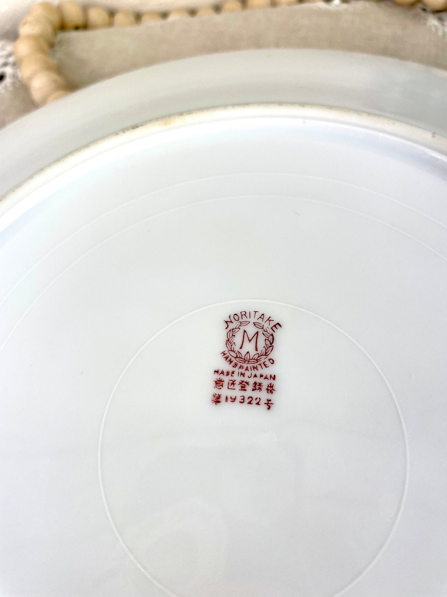 Vintage Noritake Azalea Hand Painted Porcelain Dinner Plate