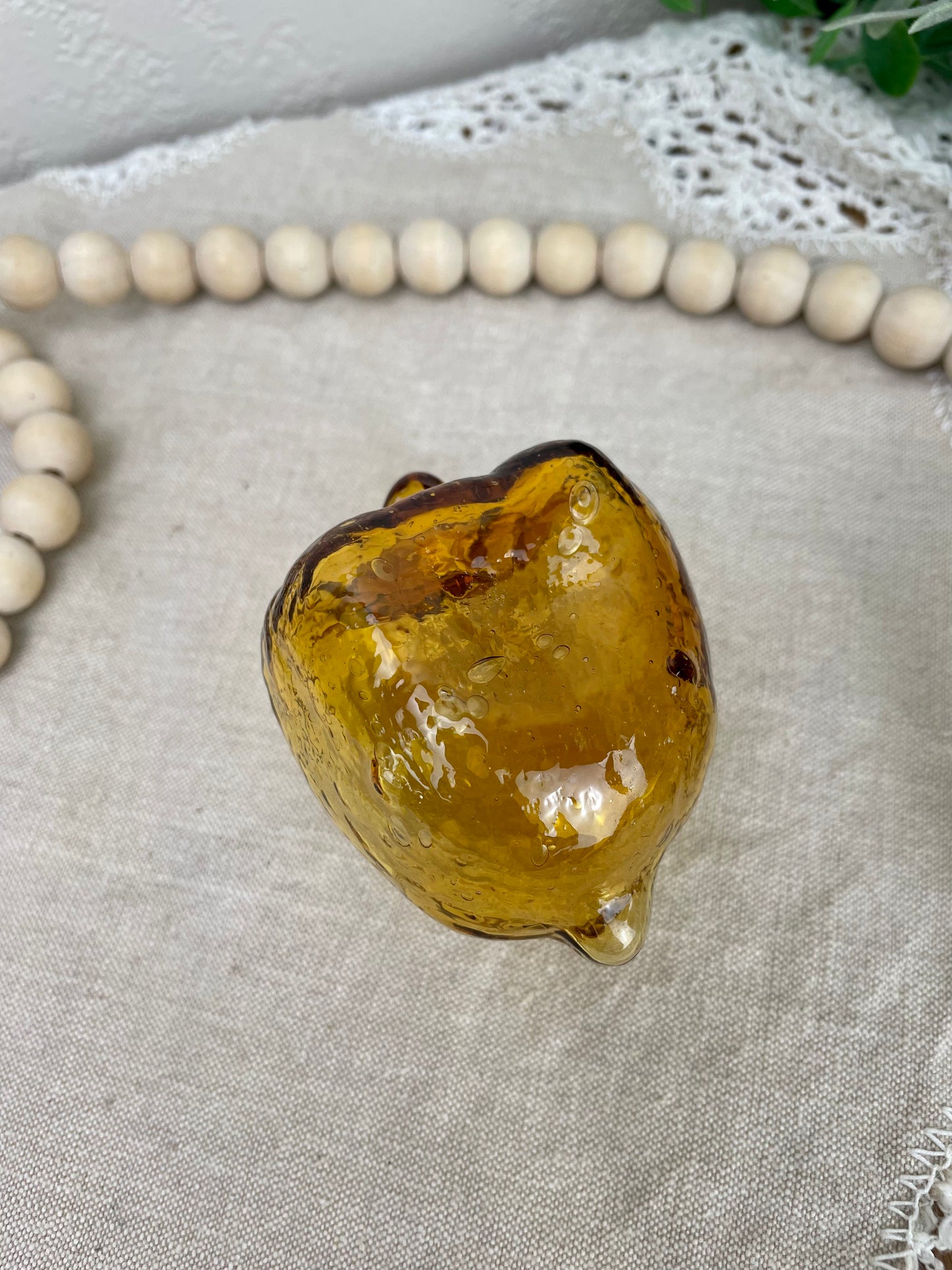 Vintage Amber Glass Pepper