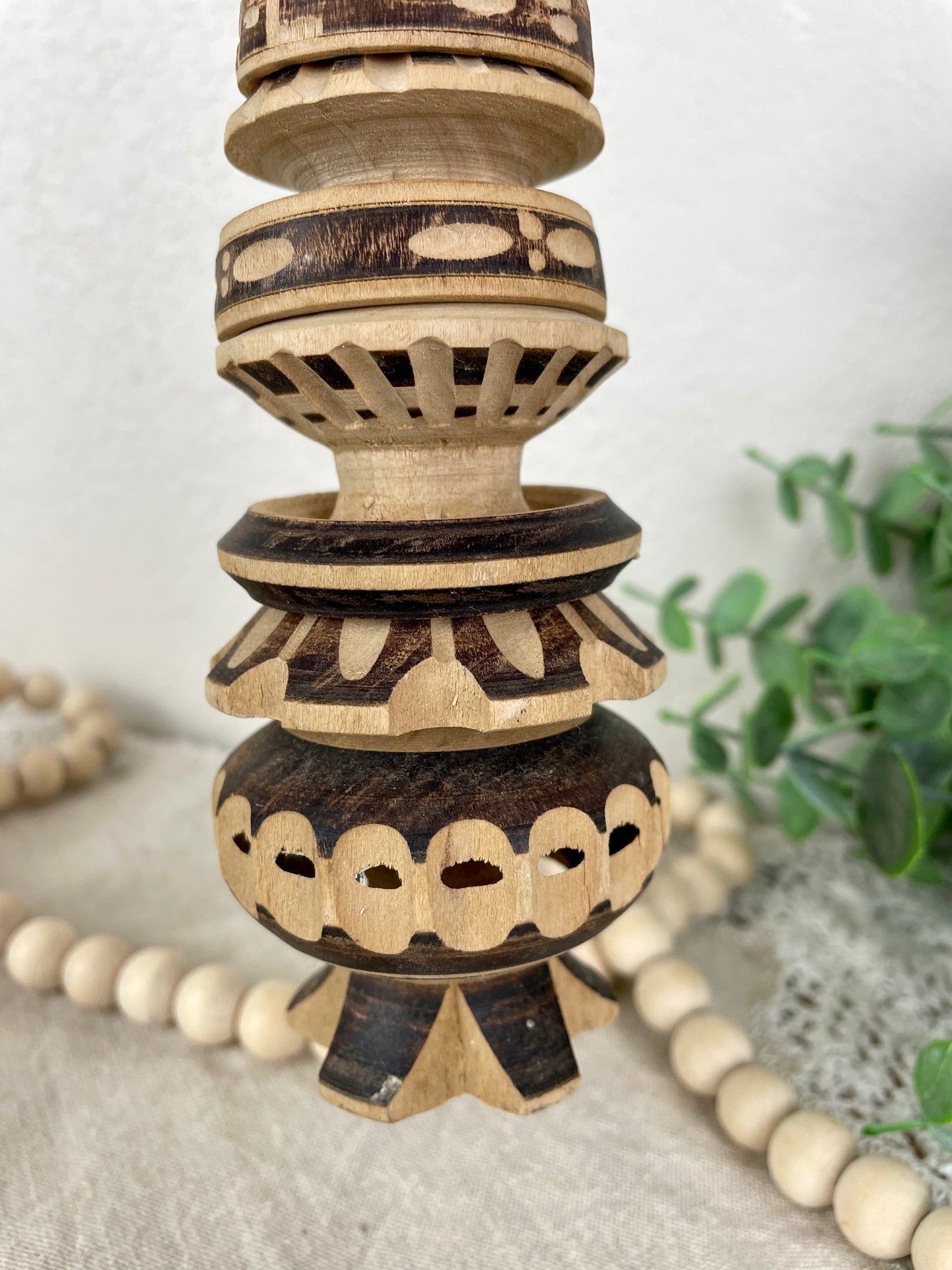 Vintage Handmade Wooden Molinillo Whisk