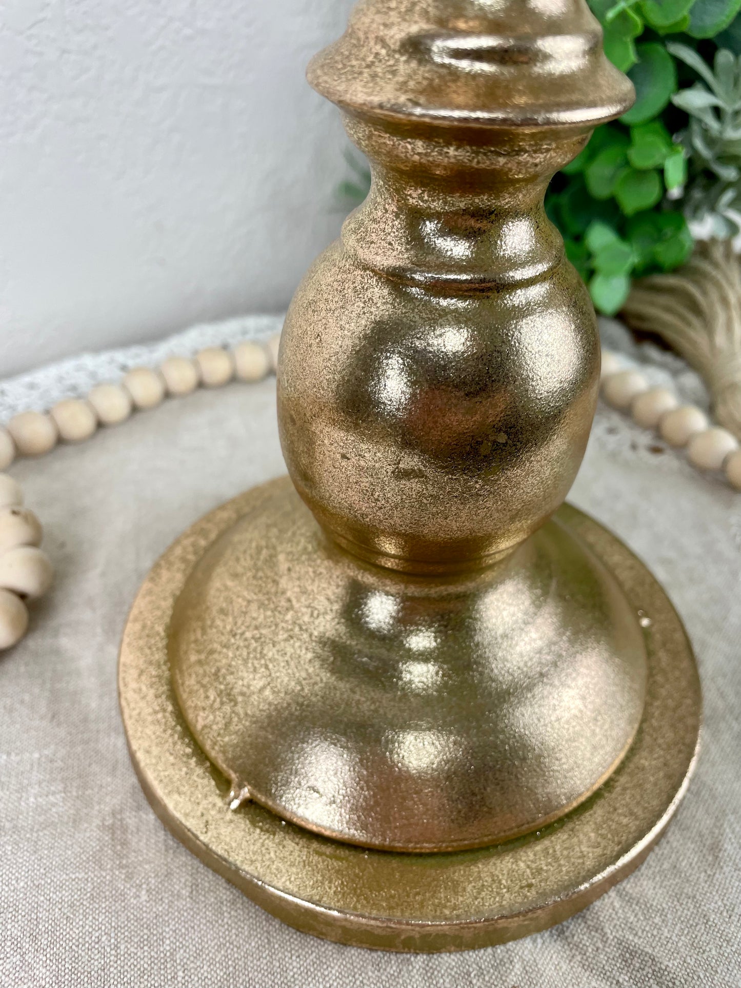 Metal Gold Candlestick
