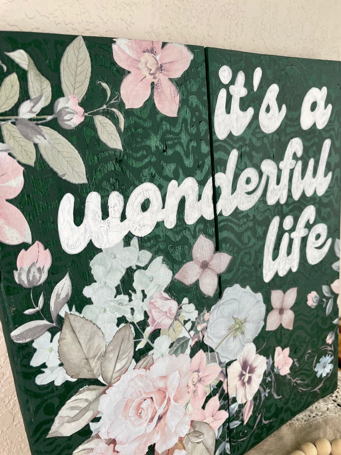 Handmade “It’s a Wonderful Life” Reclaimed Wood Sign