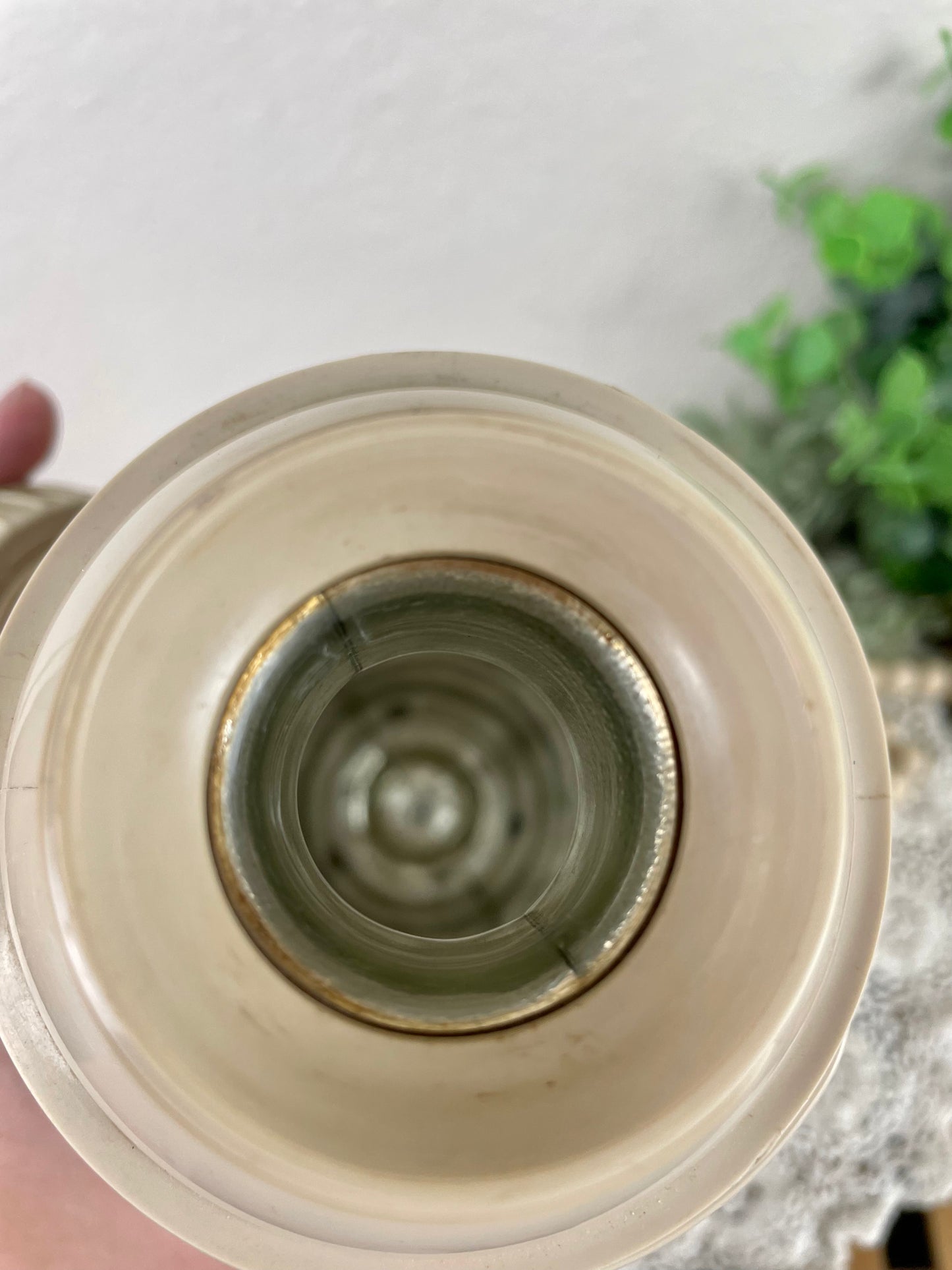 Vintage Green Plaid Quart Sized Thermos