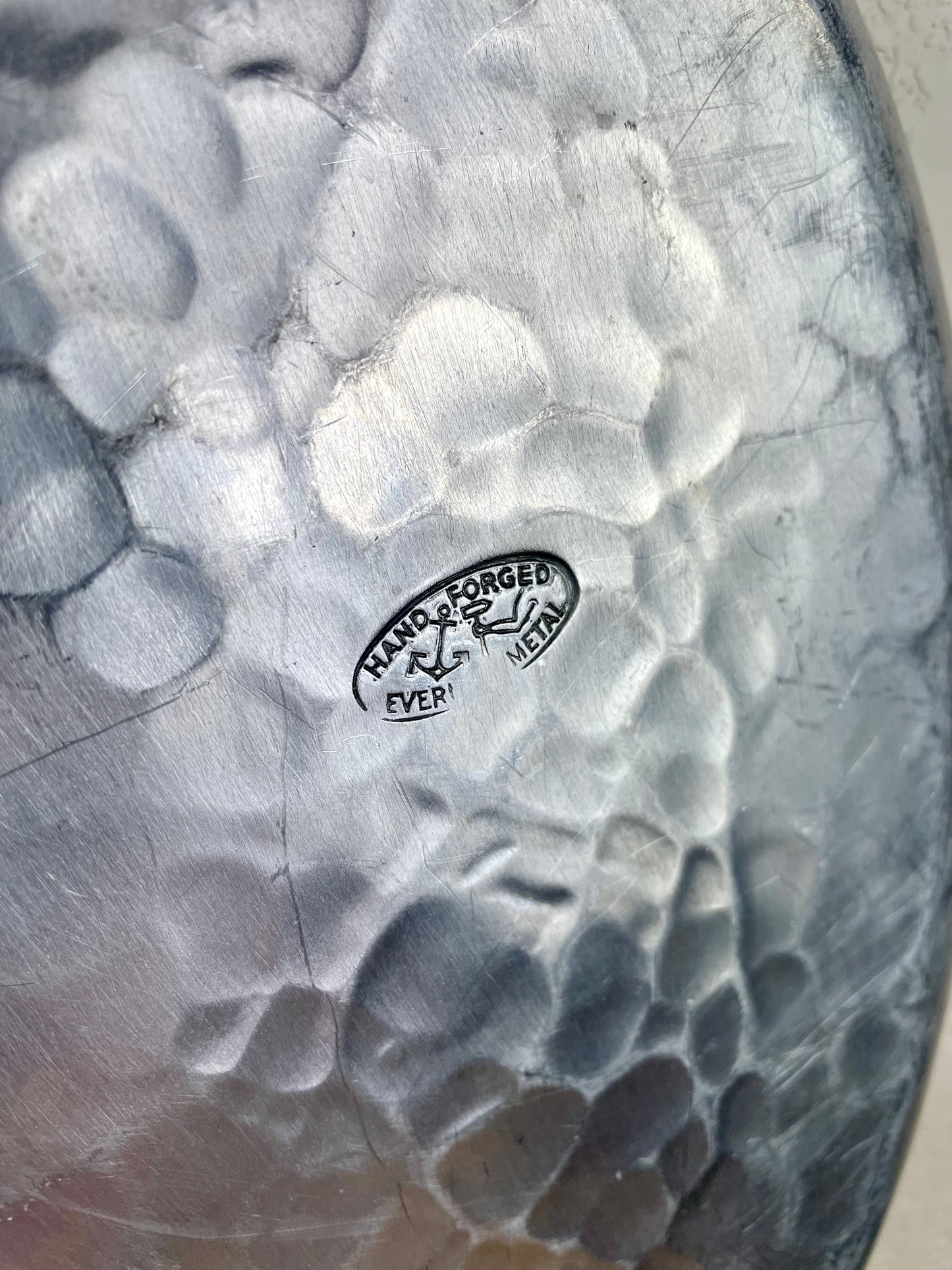 Vintage Hammered Aluminum Serving Platter