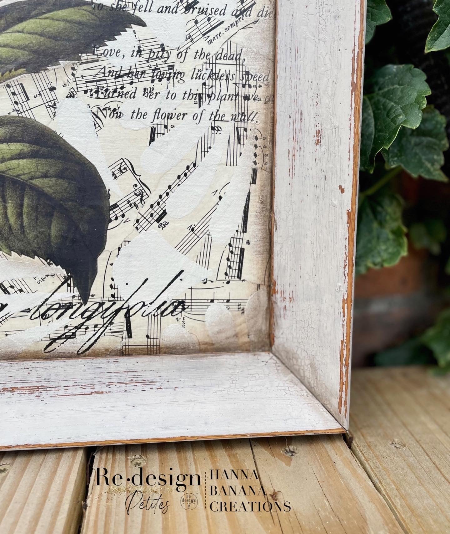 Handmade Upcycled Frame Wall Art with Rose