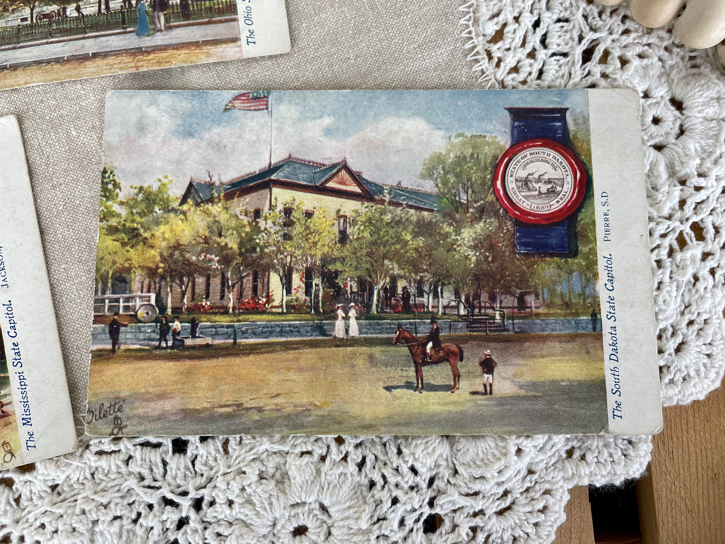 Set of 3 Vintage State Capitol Postcards #2
