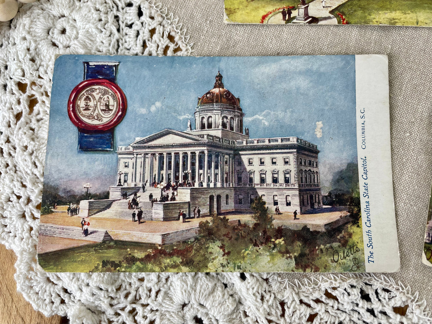 Set of 3 Vintage State Capitol Postcards