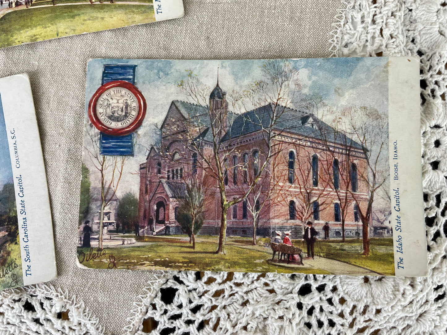 Set of 3 Vintage State Capitol Postcards