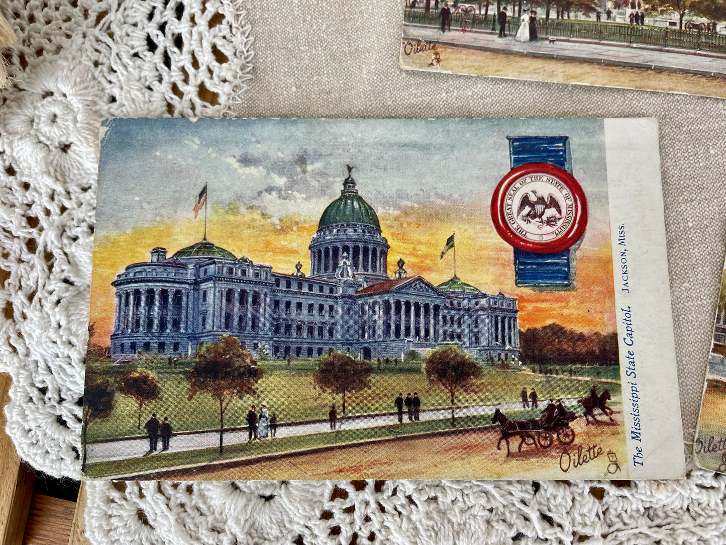 Set of 3 Vintage State Capitol Postcards #2