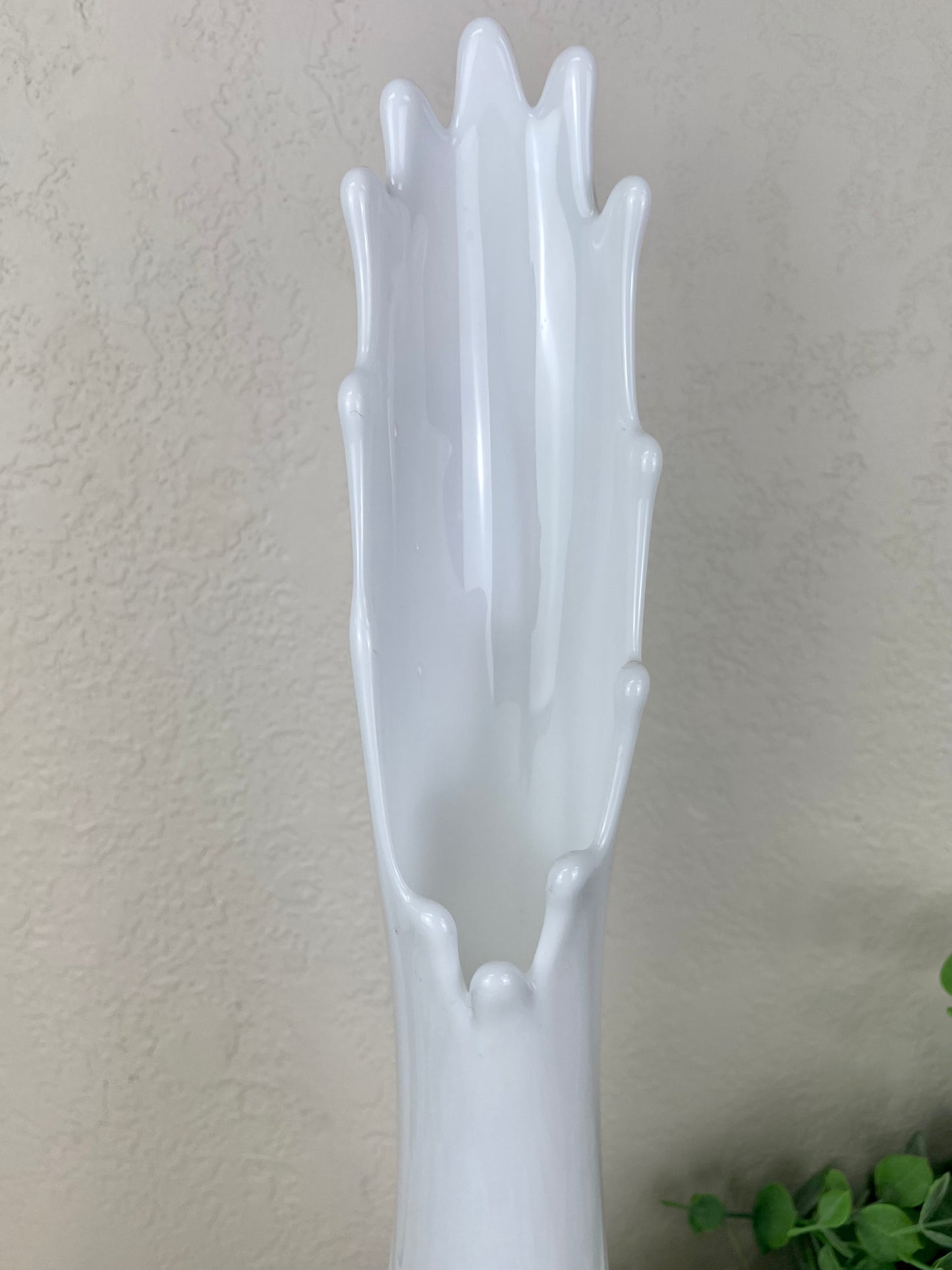 Vintage Mid-Century Fenton Hobnail Swung Glass Vase