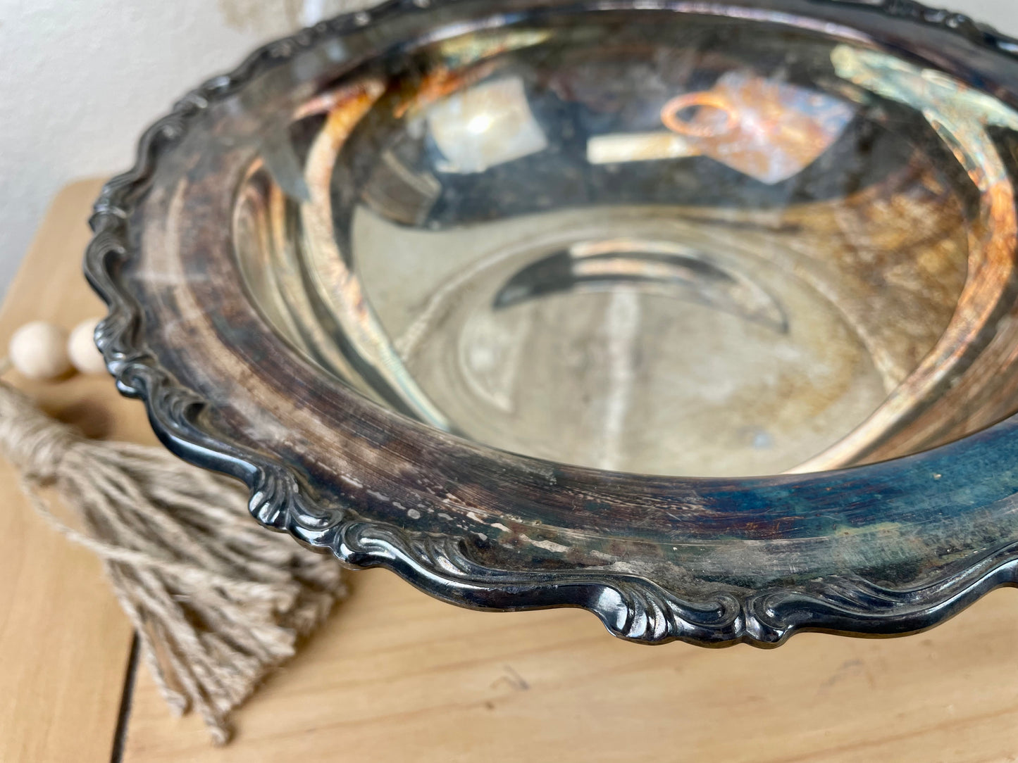 Vintage Footed Silver Oneida Dish Warmer with Lid
