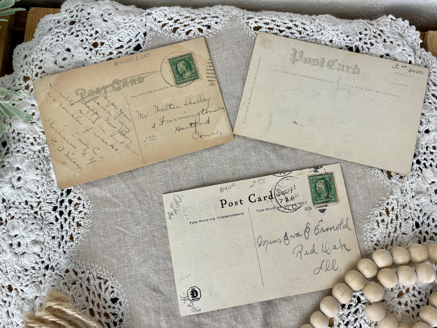 Vintage Victorian Postcards Set of 3