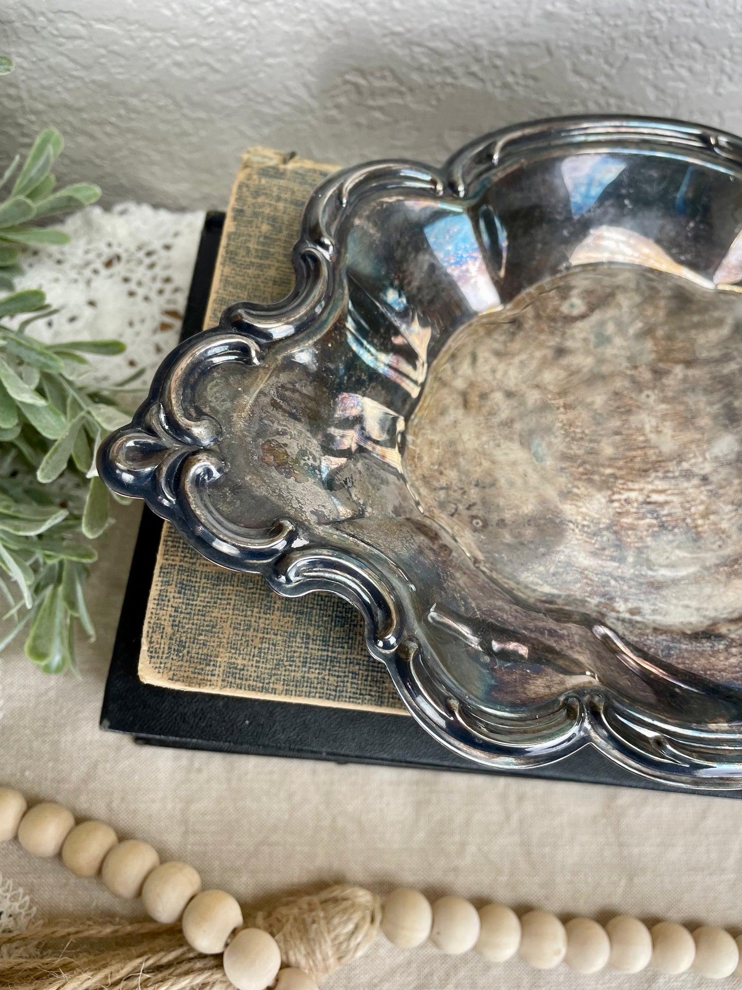 Vintage International Silver Co. Ornate Mini Tray