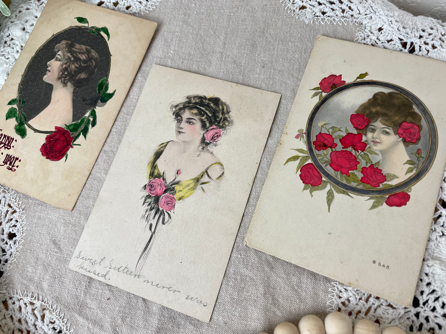 Vintage Victorian Postcards Set of 3