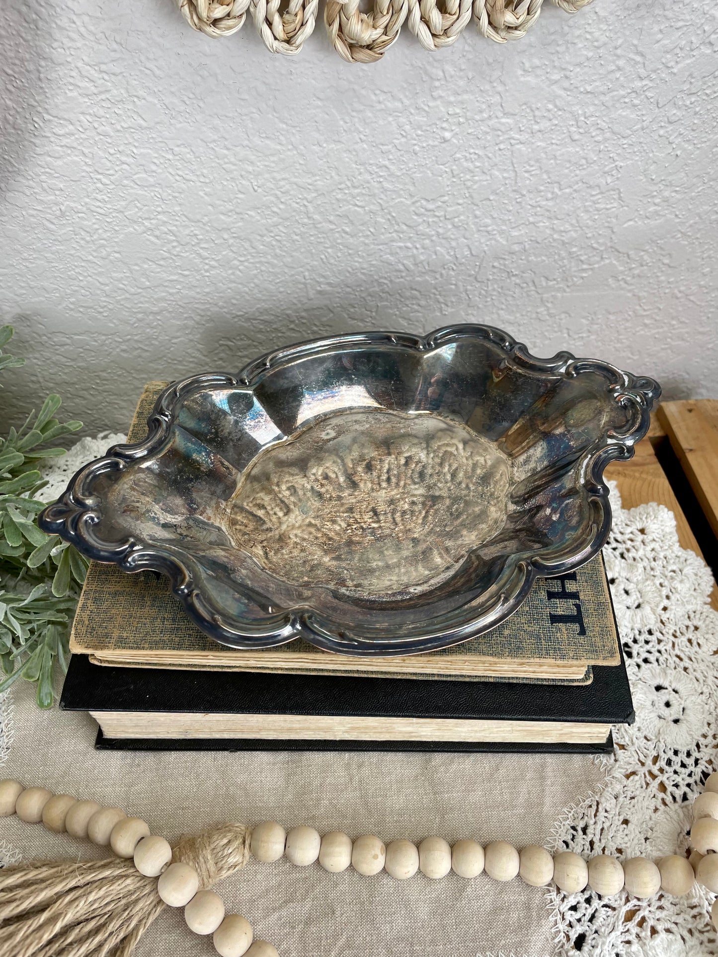 Vintage International Silver Co. Ornate Mini Tray