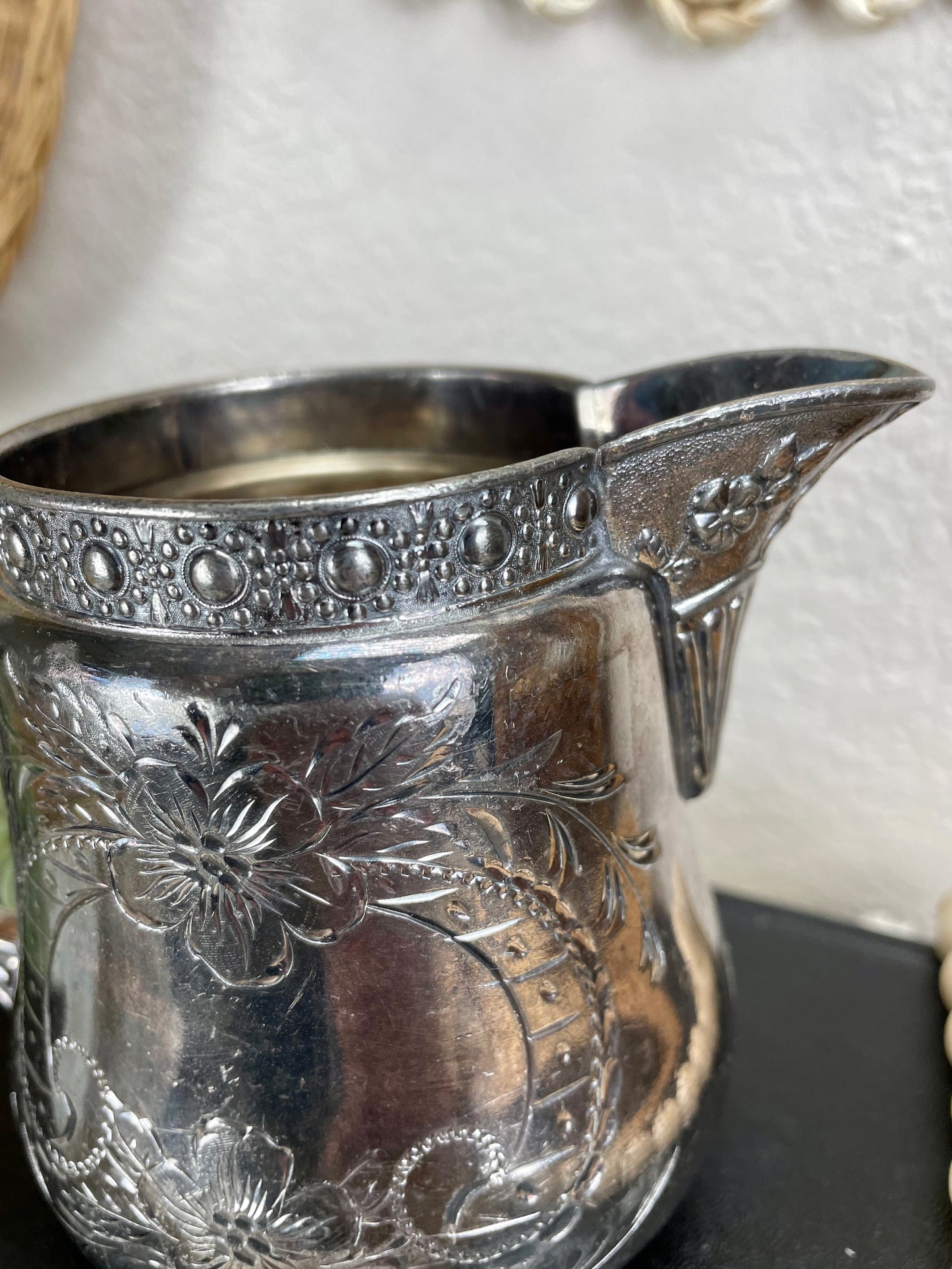 Vintage Woodman Cook Silver-plate Creamer