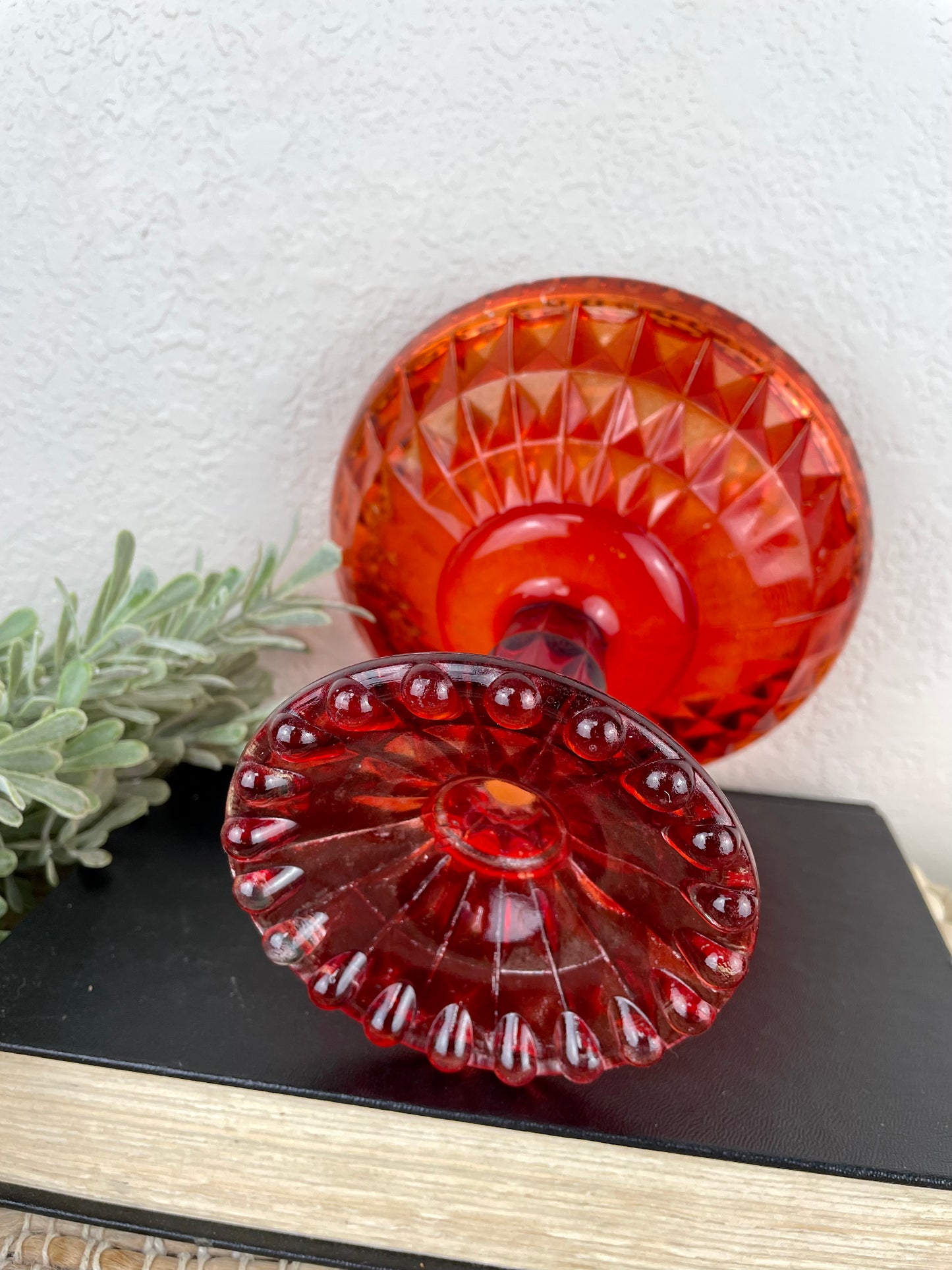 Vintage Jeannette Glass Footed Compote Dish