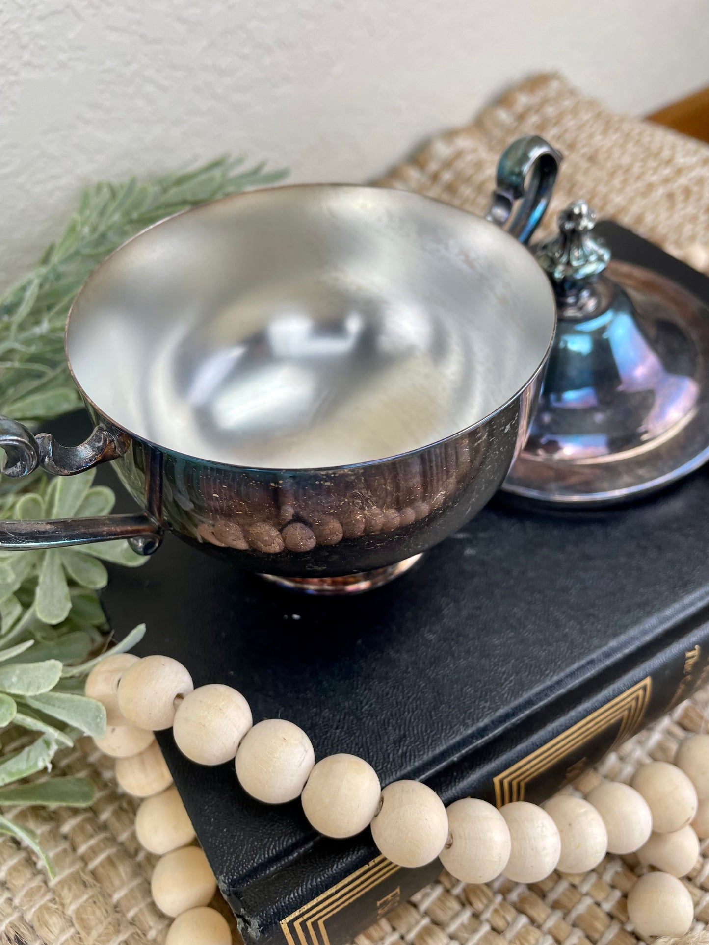 Vintage Silver Sugar Dish with Lid