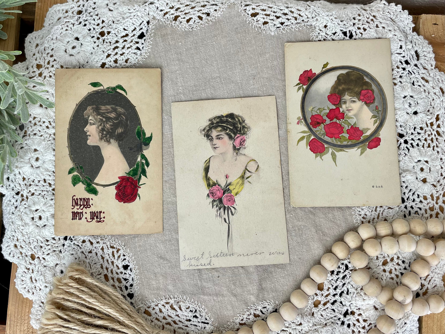 Vintage Victorian Postcards Set of 3