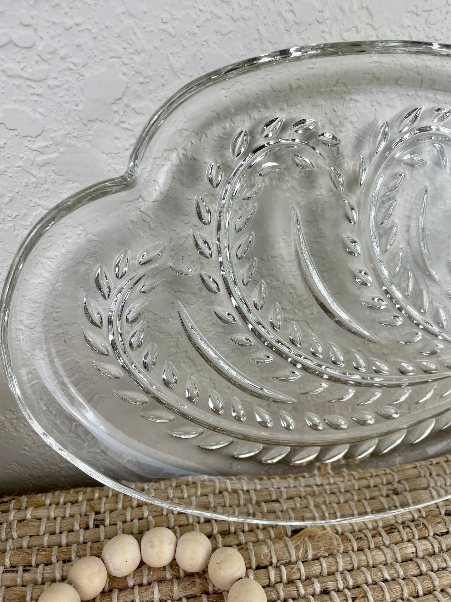 Vintage Federal Glass Homestead Snack Plate
