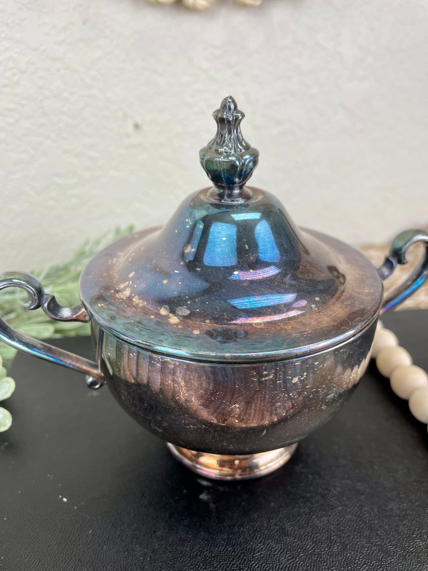 Vintage Silver Sugar Dish with Lid
