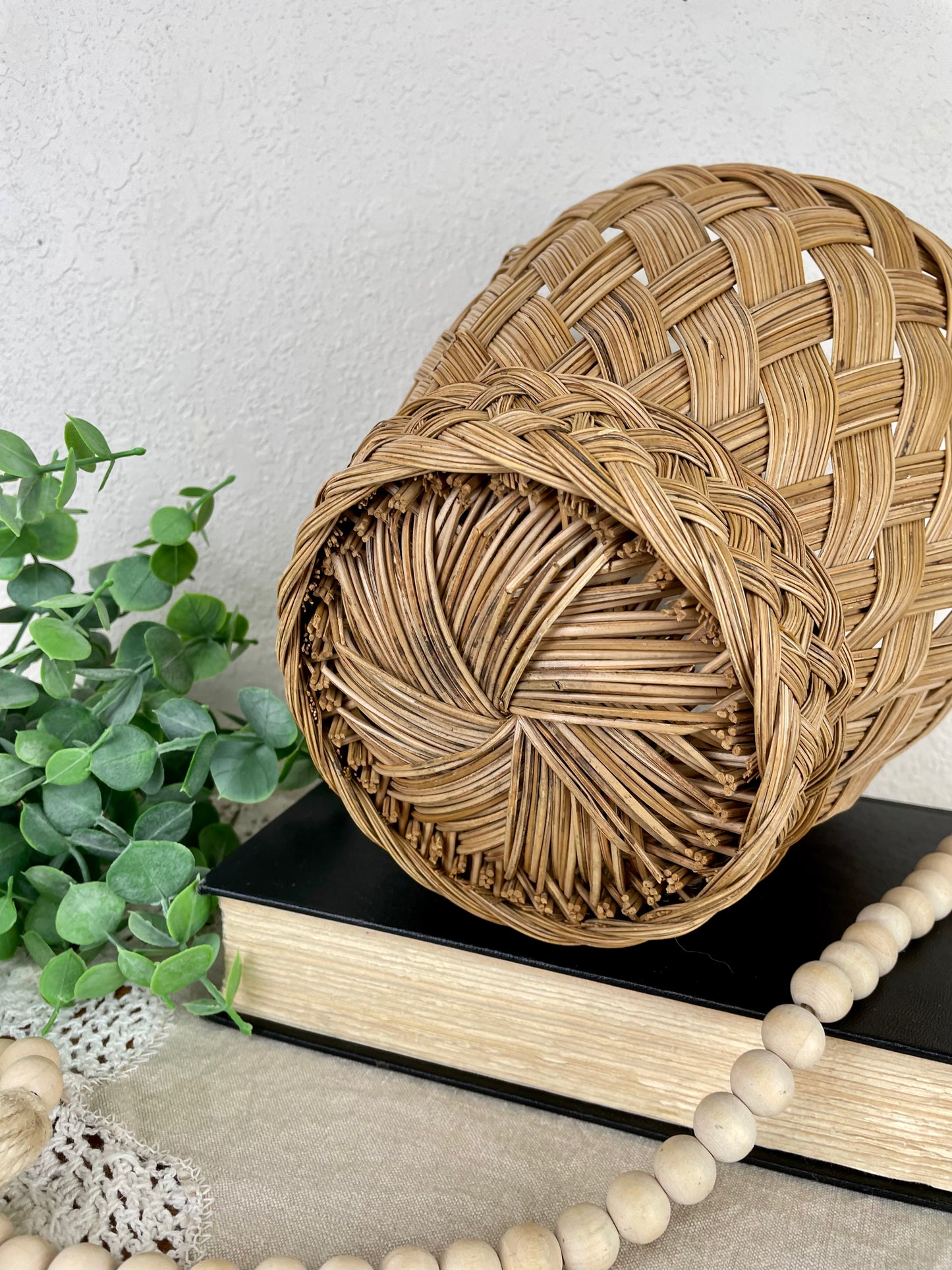Vintage Woven Planter Basket