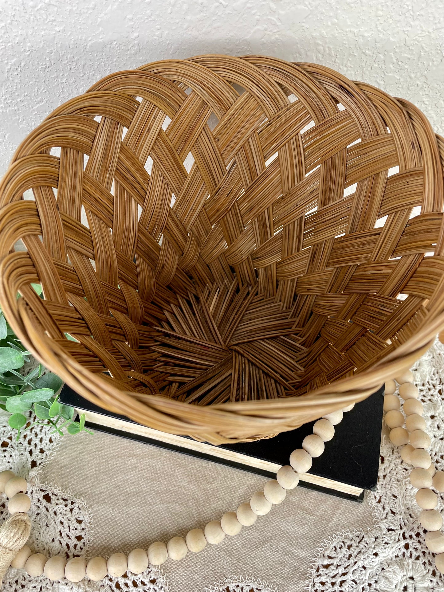 Vintage Woven Planter Basket