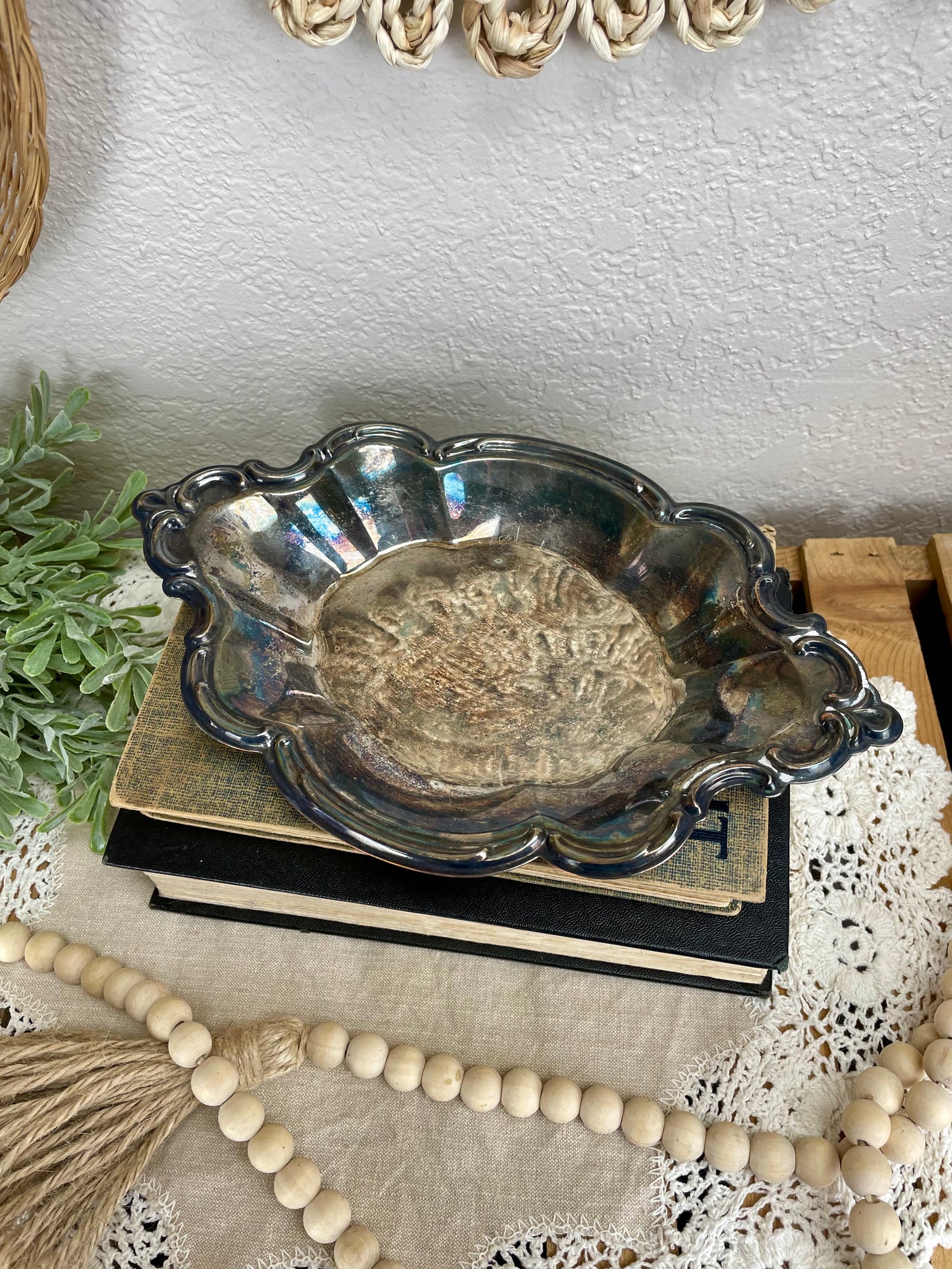 Vintage International Silver Co. Ornate Mini Tray