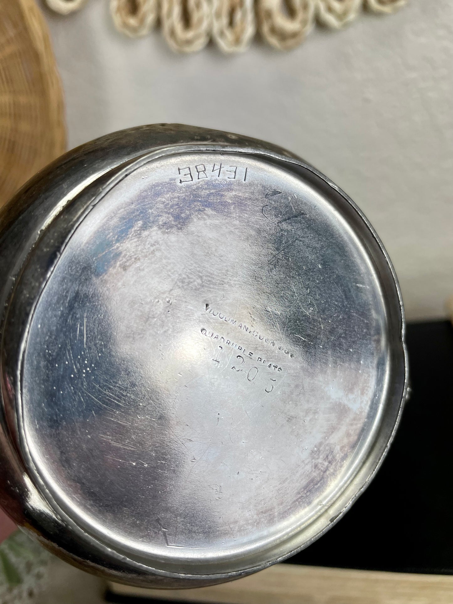 Vintage Woodman Cook Silver-plate Creamer
