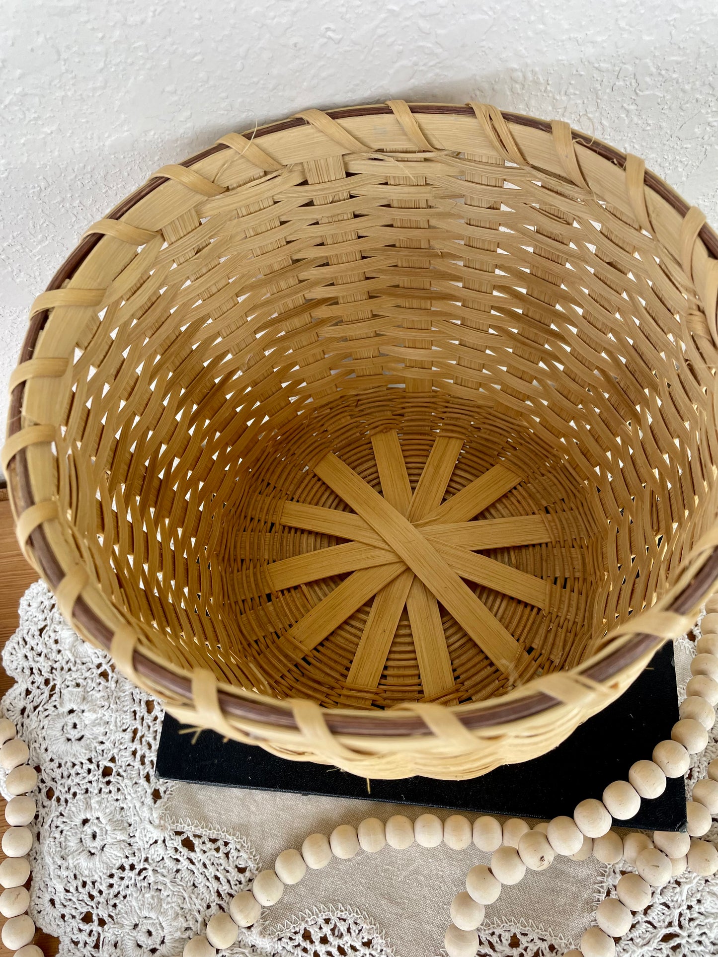 Vintage Handmade Planter Basket