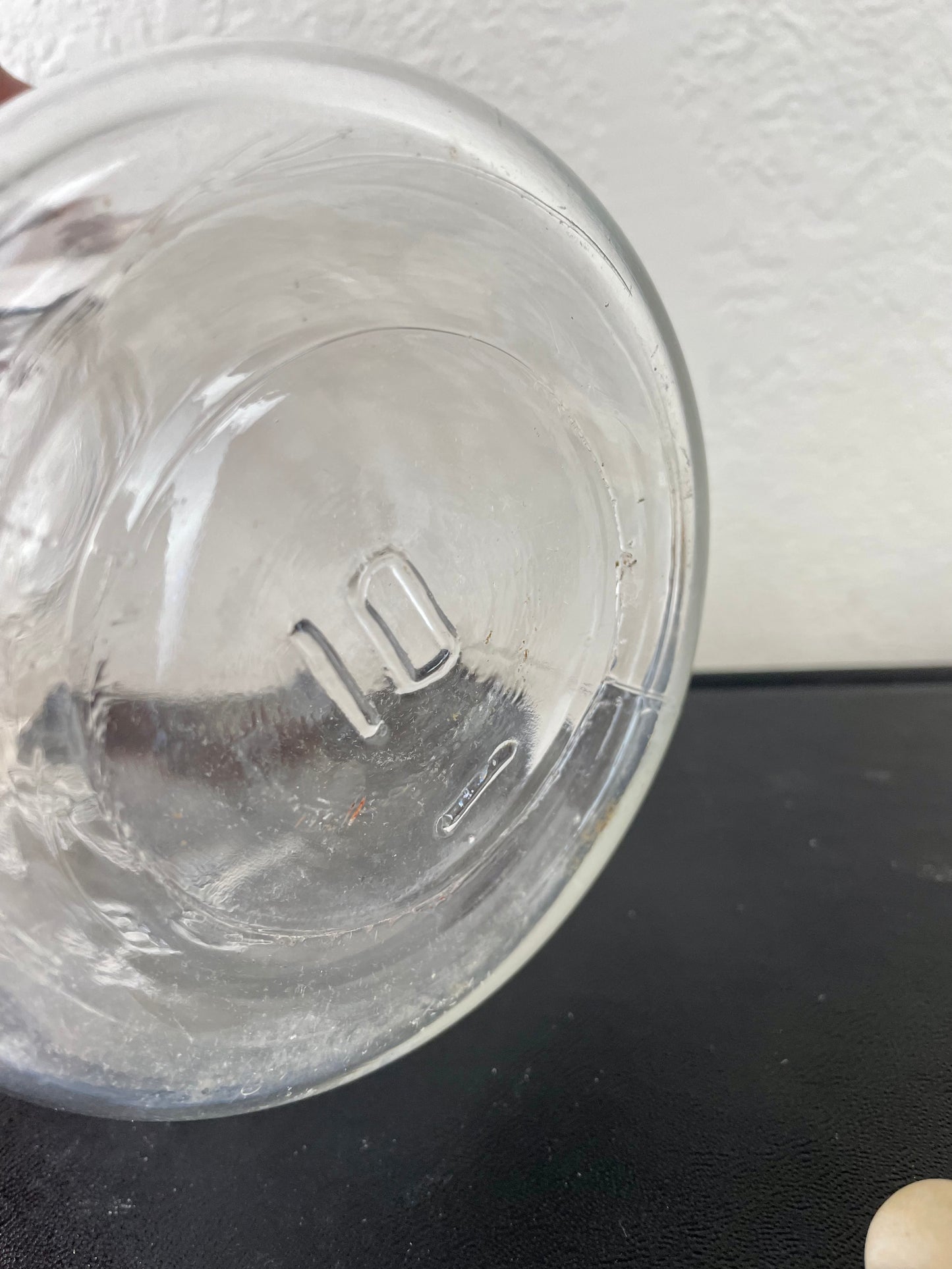 Vintage Clear Ball Jar with Glass Lid